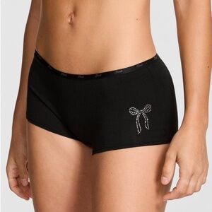 VS PINK Logo Cotton Boyshort Panty (Medium)